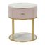 Montpellier Bedside Table, with Drawer, Pink