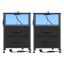 SONGMICS Bedside Table, 2 Drawers and Open Compartment, Black, 39.6 × 60.4 × 30 cm