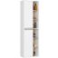 Riputatav vannitoakapp AKORD VAMI W50 2D 6P, 2 ust ja 10 riiulit, valge/pruun, 50 × 170 × 30 cm
