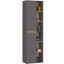 Riputatav vannitoakapp AKORD VAMI W50 2D 6P, 2 ust, 10 riiulit, hall/pruun, 50 × 170 × 30 cm