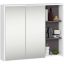 Riputatav vannitoakapp AKORD VAMI W90, peegliga, valge/hall, 90 × 75 × 15 cm