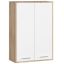 Riputatav vannitoakapp FIN H934 W64 2D, tammi/valge, 64 × 94 × 30 cm