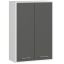 Seinale riputatav vannitoakapp FIN W64 H934 2D, 2 ust, valge/hall, 64 × 94 × 30 cm