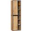Rippuv vannitoakapp VAMI W50, pruuni/musta värvi, 50 × 170 × 30 cm