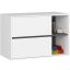 Vannitoa seinakapp VAMI W90, 2 sahtlit, valge/hall, 90 × 60 × 45,5 cm