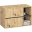 Riputatav vannitoakapp VAMI W90, 2 sahtlit ja 2 riiulit, pruun ja hall, 90 × 60 × 45,5 cm