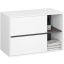Riputatav vannitoakapp VAMI W90, 2 sahtlit ja 2 riiulit, valge ja hall, 90 × 60 × 45,5 cm