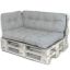 Pallet cushion set Bituxx, 3 pieces, Light grey