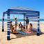 Beach gazebo VEVOR sz001, with side wall, 240 × 240 cm