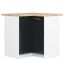 Põrandale paigaldatav nurgaköögikapp OLIWIA S90/90, 2 ust, valge/hall, 90 × 85 × 46 cm