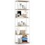 Free-standing shelf, 6 shelves, white/oak, 60 × 192 × 32 cm