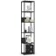 Freestanding shelf, 6 shelves, black, 40 × 192 × 32 cm