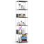 AKORD freestanding shelf, 6 shelves, white/gray, 50 × 192 × 32 cm