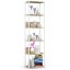 AKORD Furniture Factory freestanding shelf, 6 shelves, white/brown, 50 × 192 × 32 cm