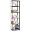 Standing shelf AkordV2, 6 shelves, black, 50 × 192 × 32 cm