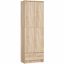 Free-standing shelf CLP R60, 2 doors, 1 drawer, brown, 60 × 180 × 35 cm