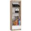 Free-standing shelf CLP R60, 4 shelves, 1 drawer, oak/white, 60 × 180 × 35 cm
