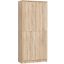 Free-standing shelf CLP R80, with door, brown, 80 × 180 × 35 cm