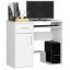 Desk JAY, 1 drawer, 1 door, white, 90 × 74 × 50 cm