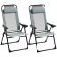 Set of 2 garden chairs Outsunny 62x70x109cm., gray/black