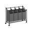 Pesukorv ratastel 45L, tumehall