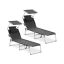 SONGMICS sun loungers, 2 pcs, Black, 189 × 53 × 28.5 cm