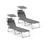SONGMICS sun loungers, 2 pcs, Gray, 189 × 53 × 28.5 cm