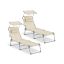 SONGMICS sun loungers, 2 pcs, Sand, 189 × 53 × 28.5 cm