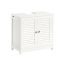 Valamu alune kapp 60x35x58cm., valge/hõbedane
