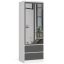 Wardrobe AKORD Star S60, 2 doors and 2 drawers, white/gray, 60 × 180 × 51 cm