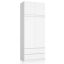 Wardrobe AkordV2, with extension and 2 doors and 2 drawers, white, 90 × 234 × 51 cm