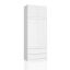 Wardrobe S90, 2 doors, 2 drawers, white, 90 × 234 × 51 cm