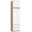 Wardrobe STAR S60, 2 doors and 2 drawers, brown/white, 60 × 234 × 51 cm
