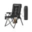 Folding camping chair with adjustable backrest 95°-150°, black