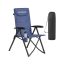 Folding camping chair with adjustable backrest, black