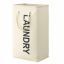 SONGMICS Folding Laundry Basket, 80 l, White, 40 × 68 × 30 cm