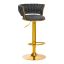 Taburet „4Rico QS-B313a“, hall/kuldne
