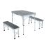Tourist furniture set ROI, 1 table and 2 benches, gray