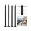 4 roostevabast terasest kaablist terrassipiirdeposti, mustad, 42x1x2 tolli