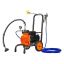 Диафрагменный безвоздушный краскораспылитель, 900 Вт, 1800 psi, с тележкой и удлинительной штангой.