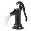 Ручной чугунный водяной насос, высота подъема 25 футов, черный.