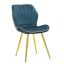Dining chairs Paris Space, 2 pcs, teal and gold, 46 × 77 × 58 cm
