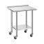 Köögi töölaud VEVOR YH2-J-D-30, rataste ja tagaseinaga, 76,2 × 89,4 × 61 cm