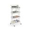 SONGMICS kitchen trolley, 3 tiers, 2 hanging shelves, black