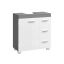 Bathroom cabinet VASAGLE, 3 drawers, 2 compartments, White/gray, 60 × 64 × 30 cm