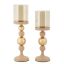 Glassy candlesticks, 2 pcs, Ø 10 × 32–36 cm